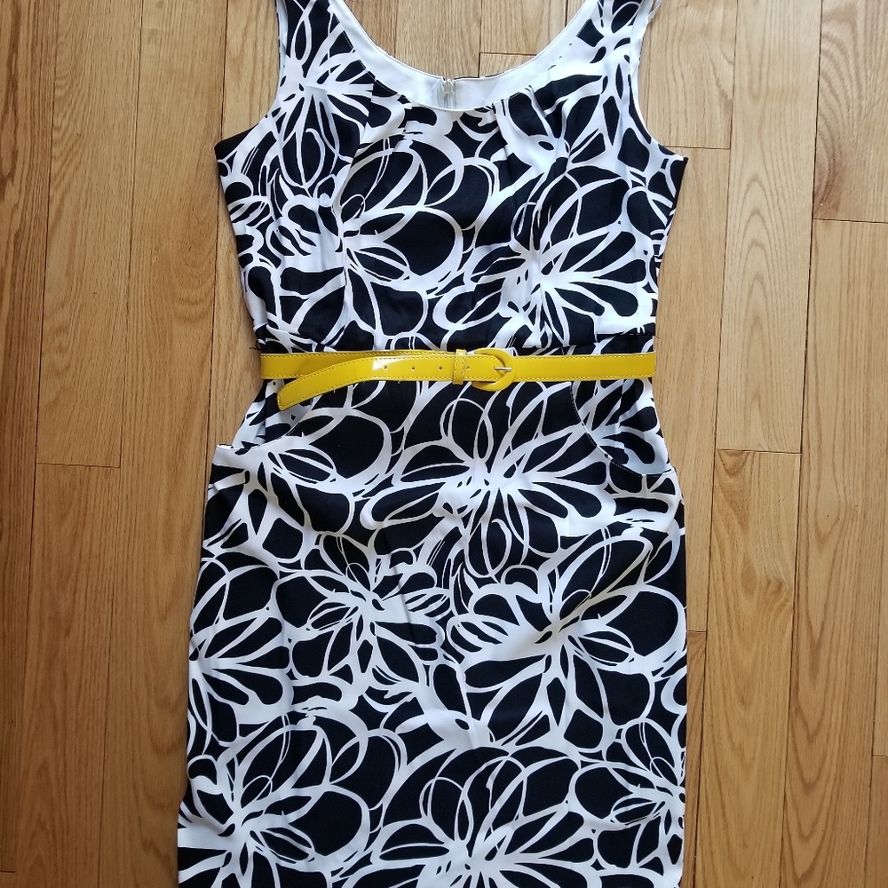 dressbarn black and white dress size 12